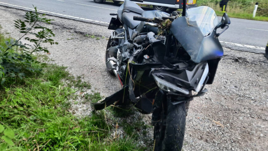 Motorradbergung nach Unfall auf Tullner Straße