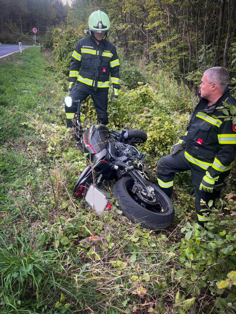 Motorradbergung auf der Tullner Straße